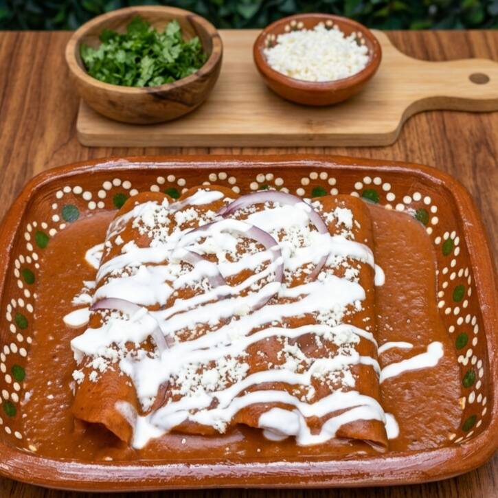 Enfrijoladas de Pollo 4 Piezas