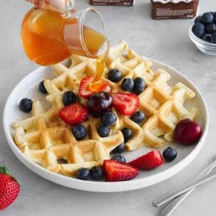 Waffle Harina con Fruta