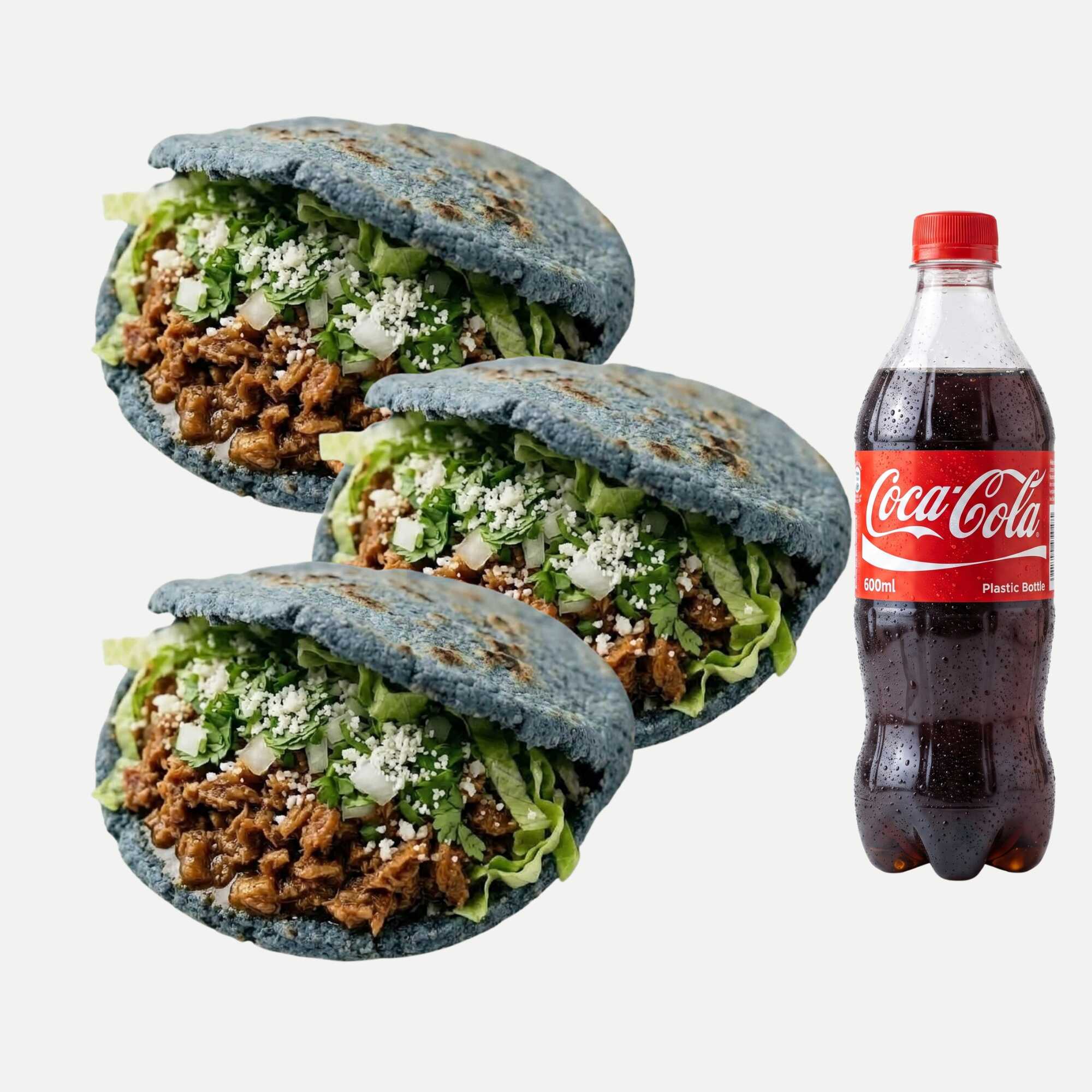Orden de 3 Gorditas Chacharron + Cocacola 600 Ml