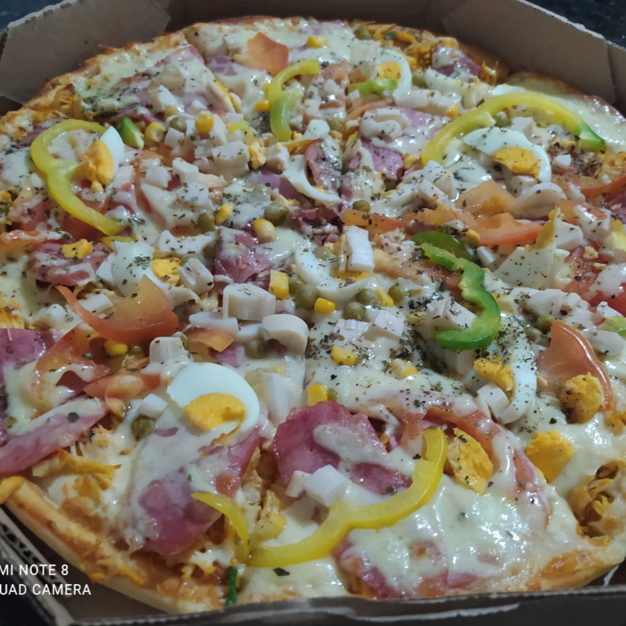 Mussarela, Frango, Calabresa e Presunto