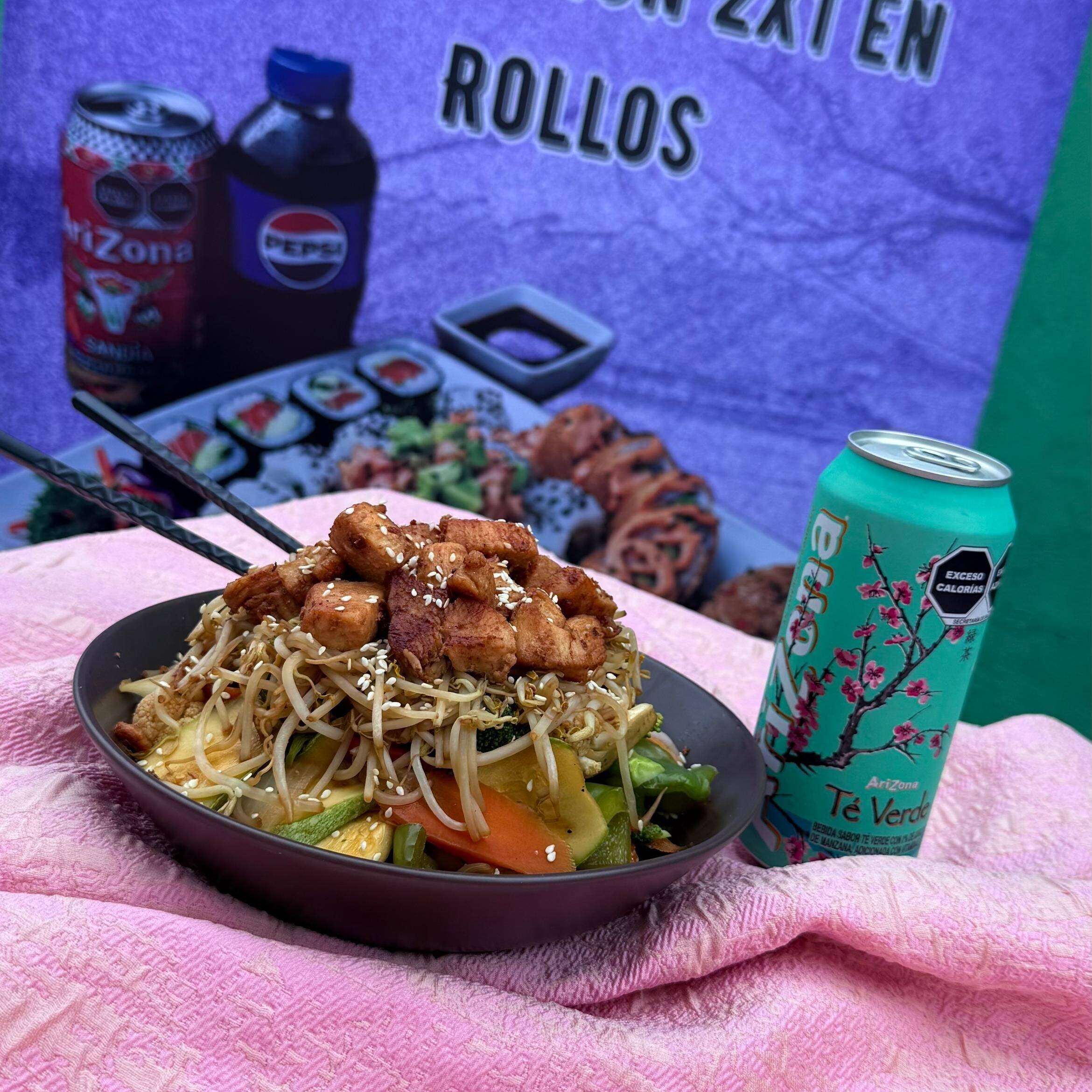 Tepanyaki de Pollo + Arizona Gratis