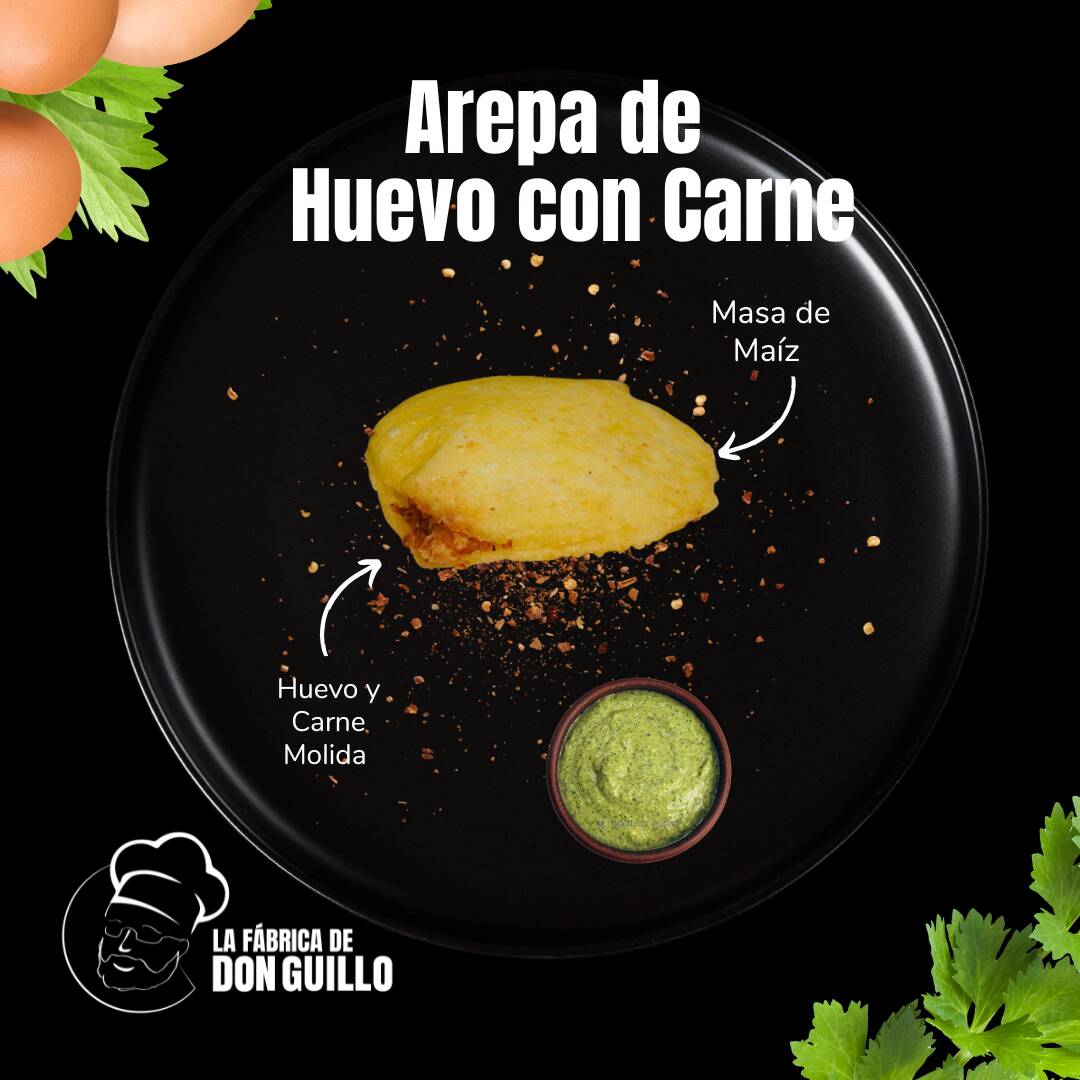 AREPA DE HUEVO CON CARNE