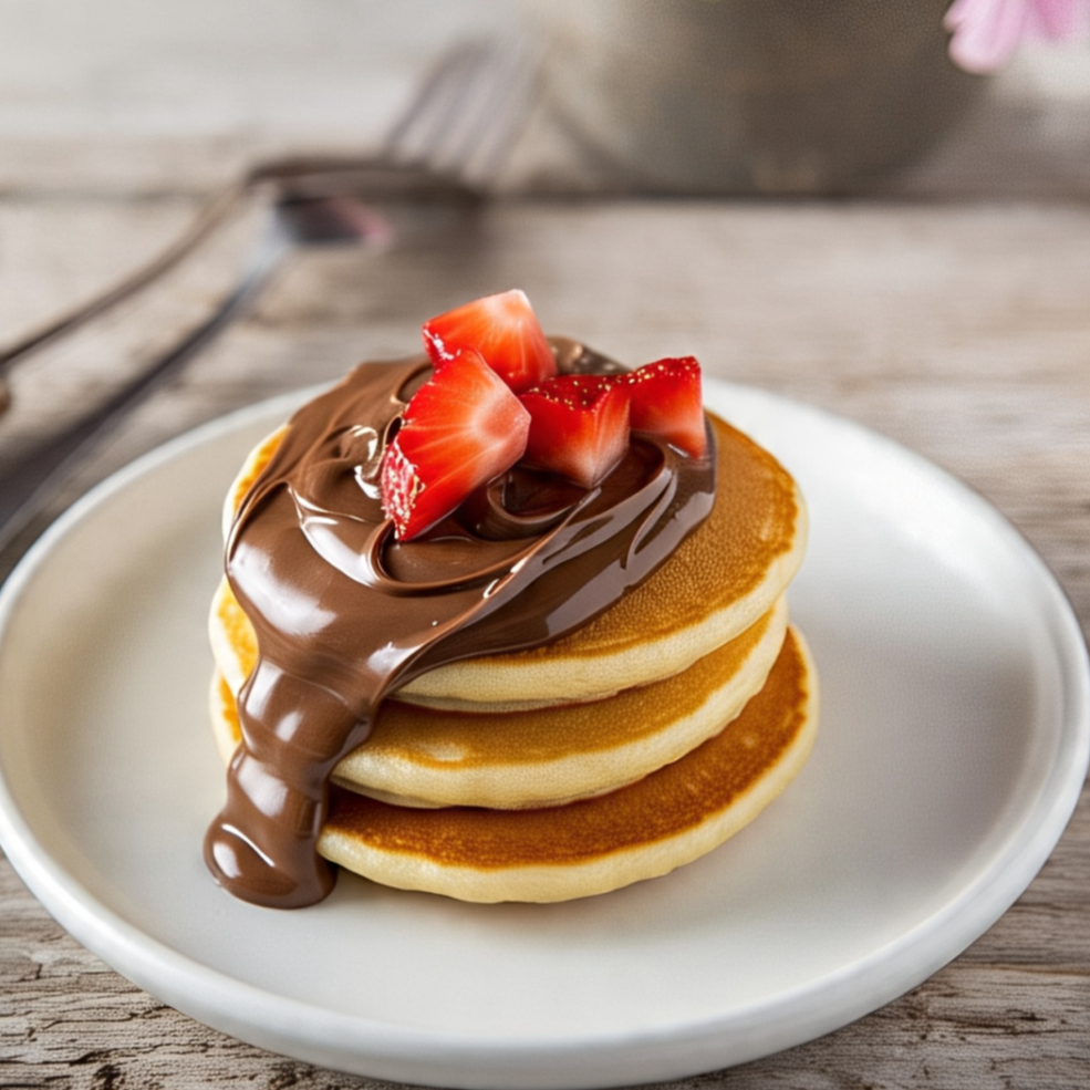 Mini Hotcakes NUTELLA y Fresas