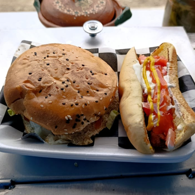 Hamburguesa mas Hot Dog.