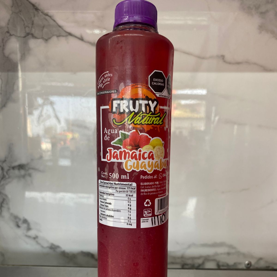 Agua fresca de Jamaica Guayaba 500 ml