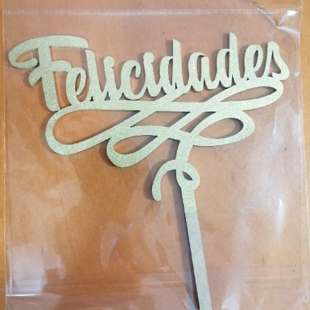 Letrero de Felicidades para encajar Pastel