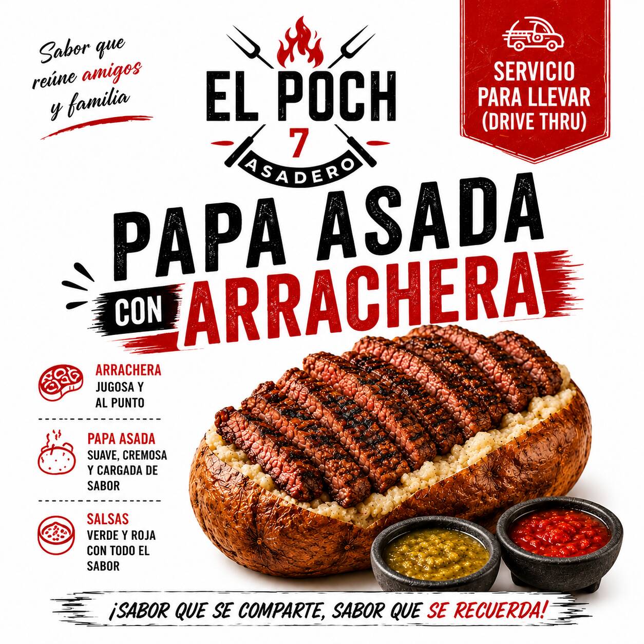 Papa Rellena de Arrachera