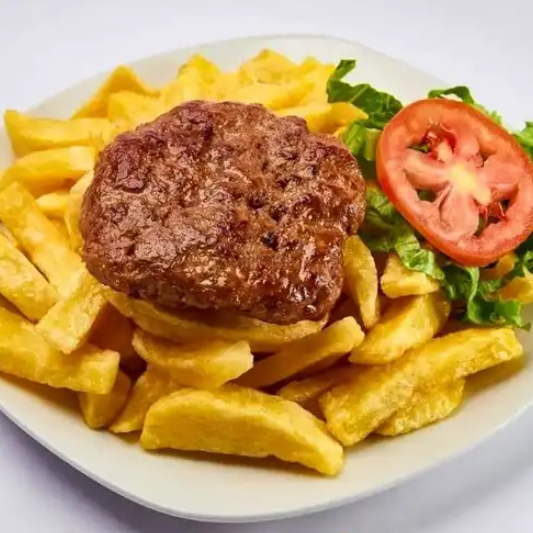 Salchipapa con Hamburguesa