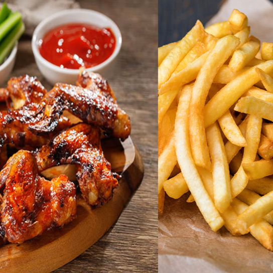 10 Alitas y Orden de Papas