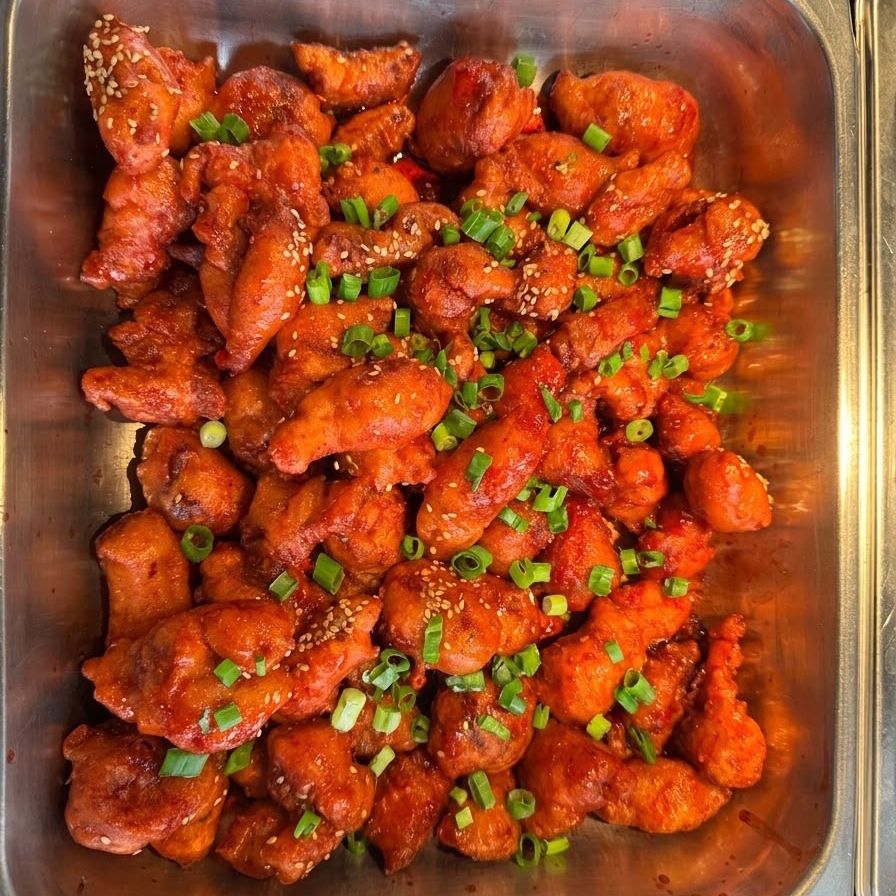 Nuggets de pollos dulces y picantes