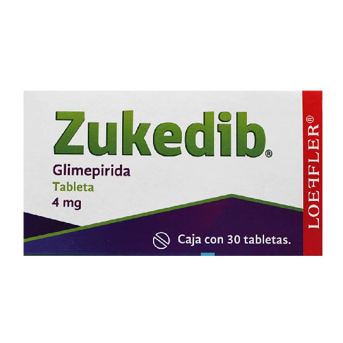 Zukedib (Glimepirida) 4 Mg Caja con 30 Tabletas