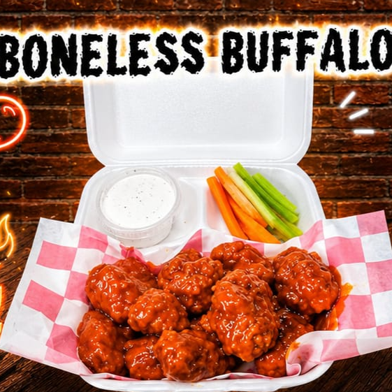 10 BONELESS BUFFALO