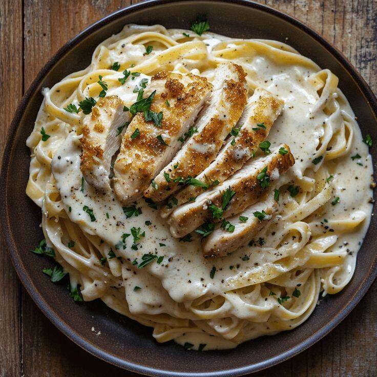 Pasta Alfredo con Pollo