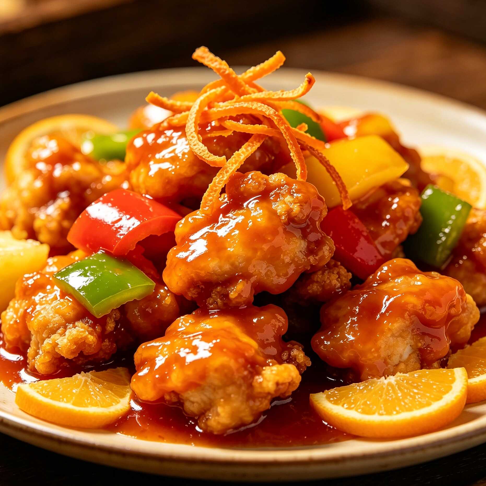 Pollo con Salsa Naranja