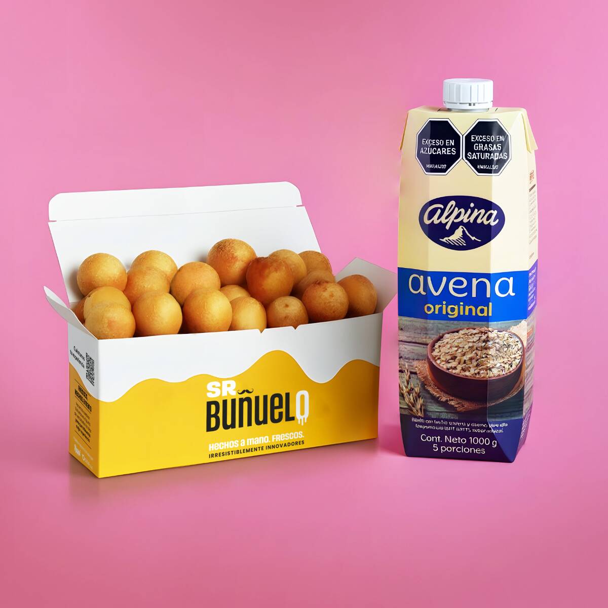 Caja Mini Xl + 1 Litro Avena Alpina Original