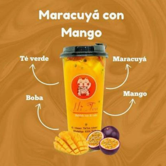 Mango con Maracuyá y Boba