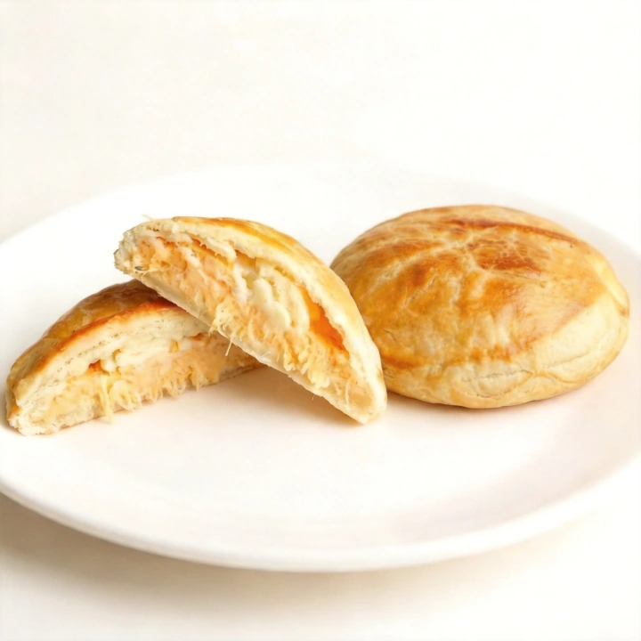 Feita com uma massa que derrete na boca e recheada com um delicioso frango desfiado temperado com especiarias . O recheio é suculento, cremoso e saboroso, ideal para ser saboreado em qualquer ocasião. Perfeita para acompanhar um café ou chá, é a opção ideal para um lanche rápido e saboroso. Experimente essa delícia e se surpreenda com o sabor irresistível!