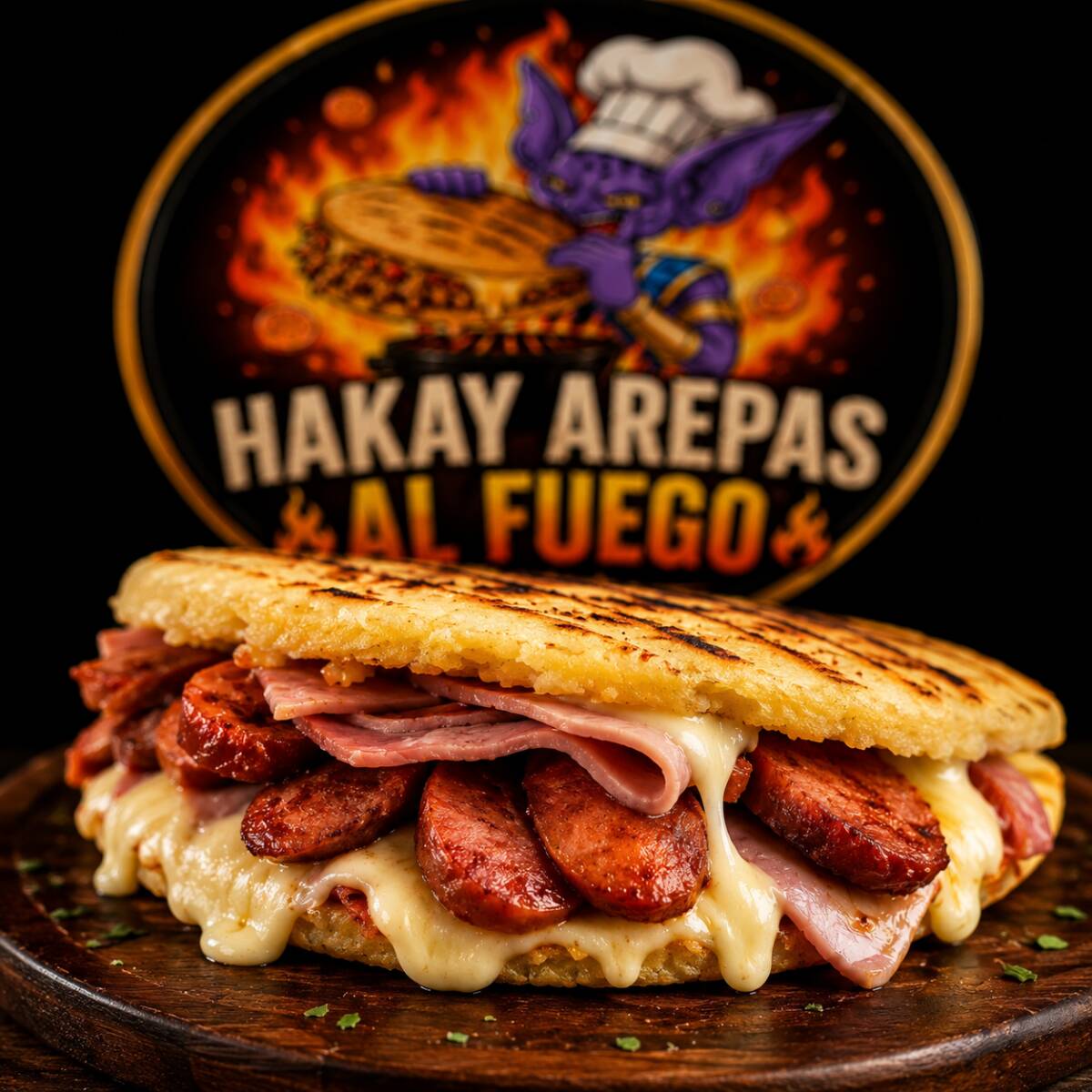 Arepa Rellena de Chorizo