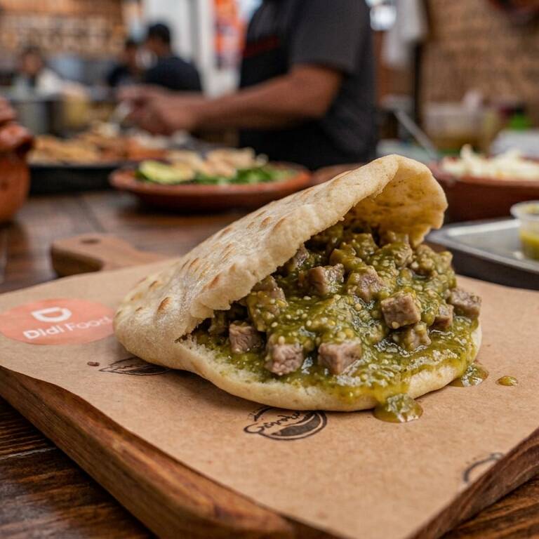 Gordita Harina De Asado Verde