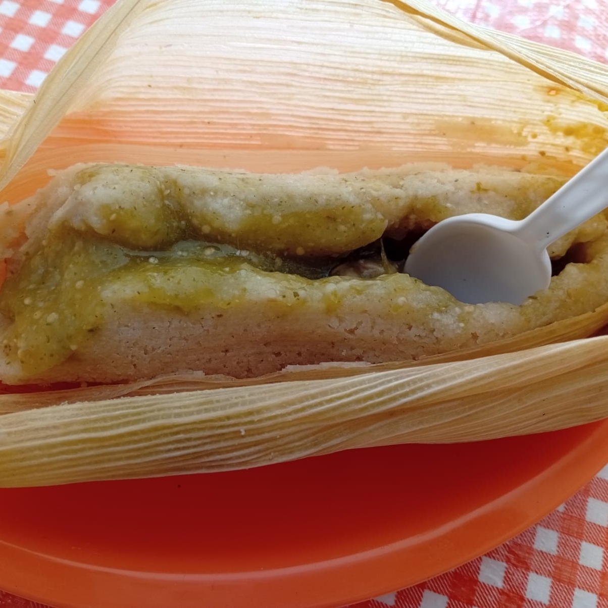 Tamal Verde con Carne de Puerco