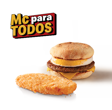 Muffin Huevo Salchicha + Hash Brown