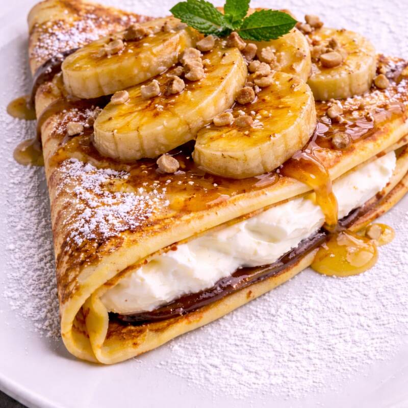 Crepa Philadelphia con Plátano