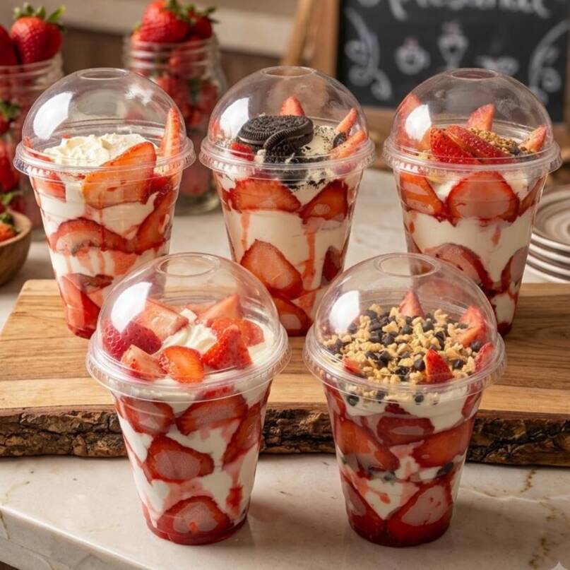 4 Fresas con crema DB