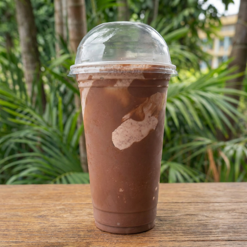 Milkshake de Nutella, sorvete de chocolate, Nutella, leite, leite condensado