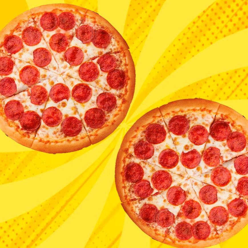 Paquete 2 Pizzas Grandes (14") De Peperoni.