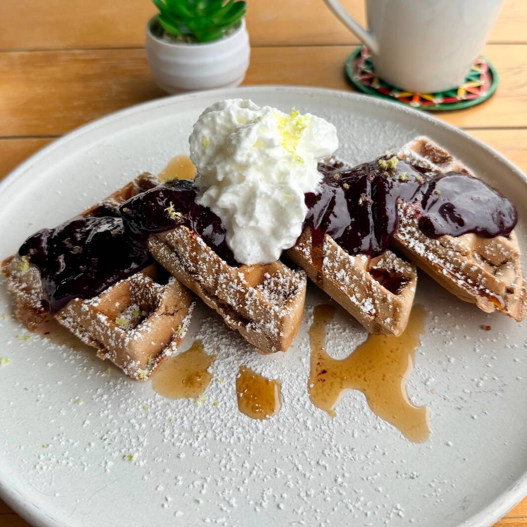 Waffle de Chocolate con Frutos Rojos