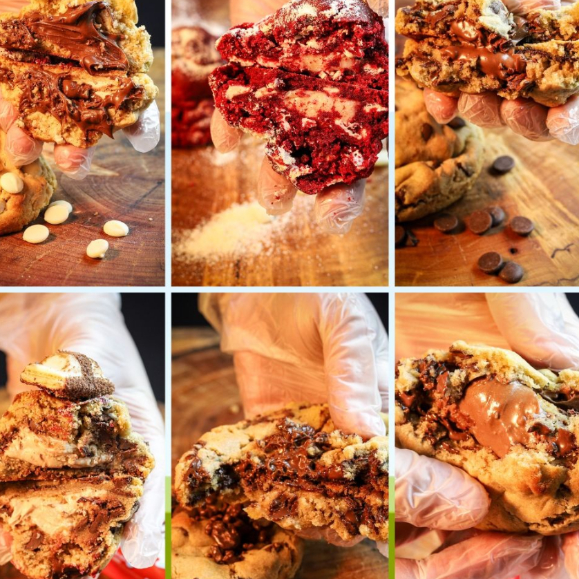 Pra quem ama cookie de verdade 🤤🔥 6 cookies recheados, extremamente cremosos por dentro e com muito recheio escorrendo. Perfeito pra dividir… ou pra não dividir 😏🍪