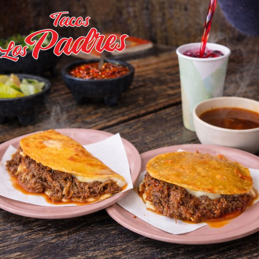 Quesadilla con Carne + Agua de Sabor + Consomé