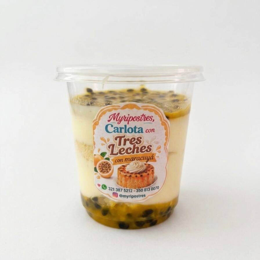 Carlota Tres Leches con Maracuyá