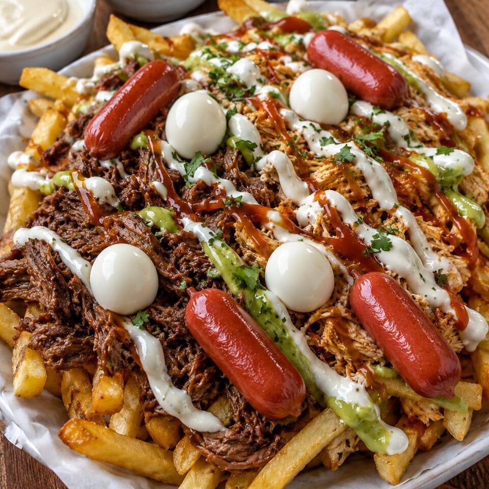 SALCHIPAPAS MIXTA PARA DOS