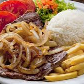 ARROZ BRANCO AO ALHO FEIJÃO REFOGADO E FAROFA ! SALADA DE ALFACE E TOMATE (SALADA VAI SEPARADA)