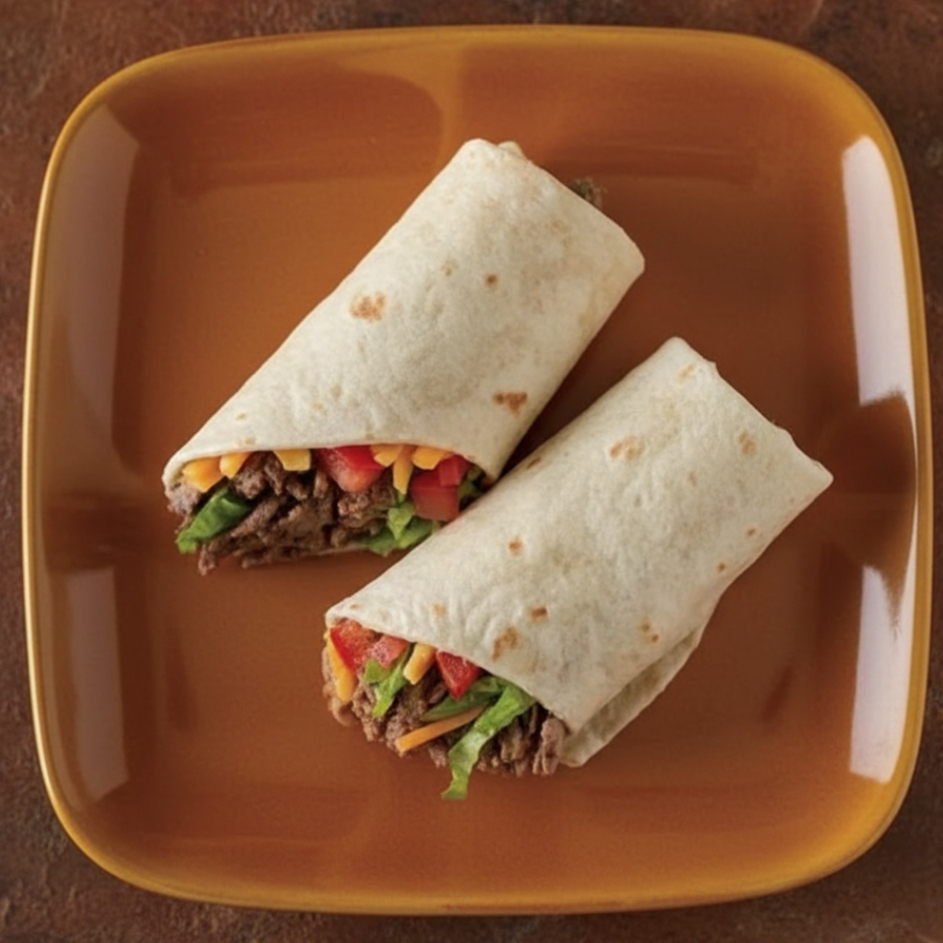 Tortilla recheada com chilli a base de carne vegetal e feijão vermelho, alface, tomate e sour cream. Sem pimenta. Para adicionar pimentas, selecione no campo complementos. Para pedir molhos ou pimentas a parte, selecione também o item ""embalagem extra"""Atenção: NÃO TEM COMO RETIRAR COENTRO, CEBOLA E ALHO Peso médio:190g