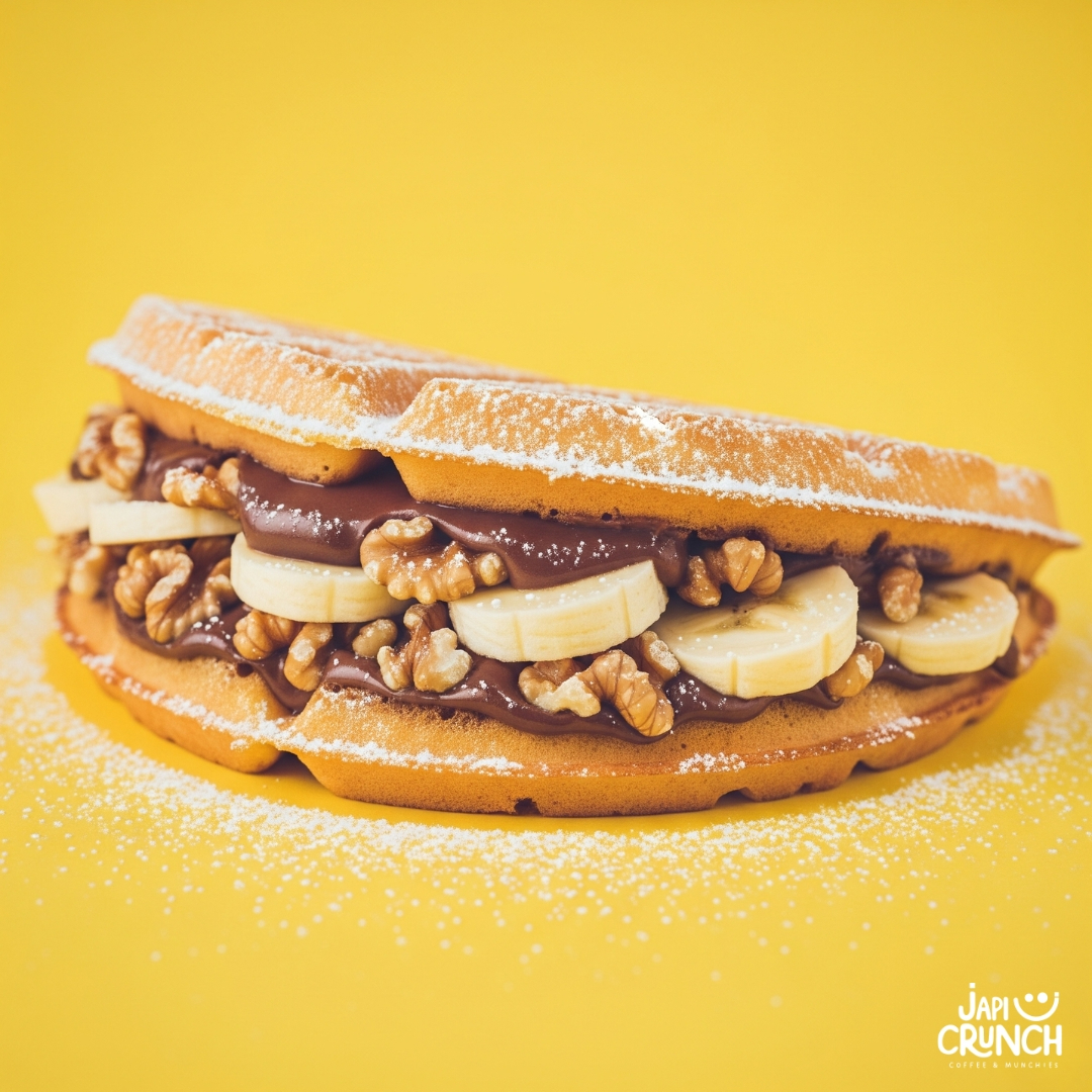 Waffle Dulce Tipo Sándwich Banano