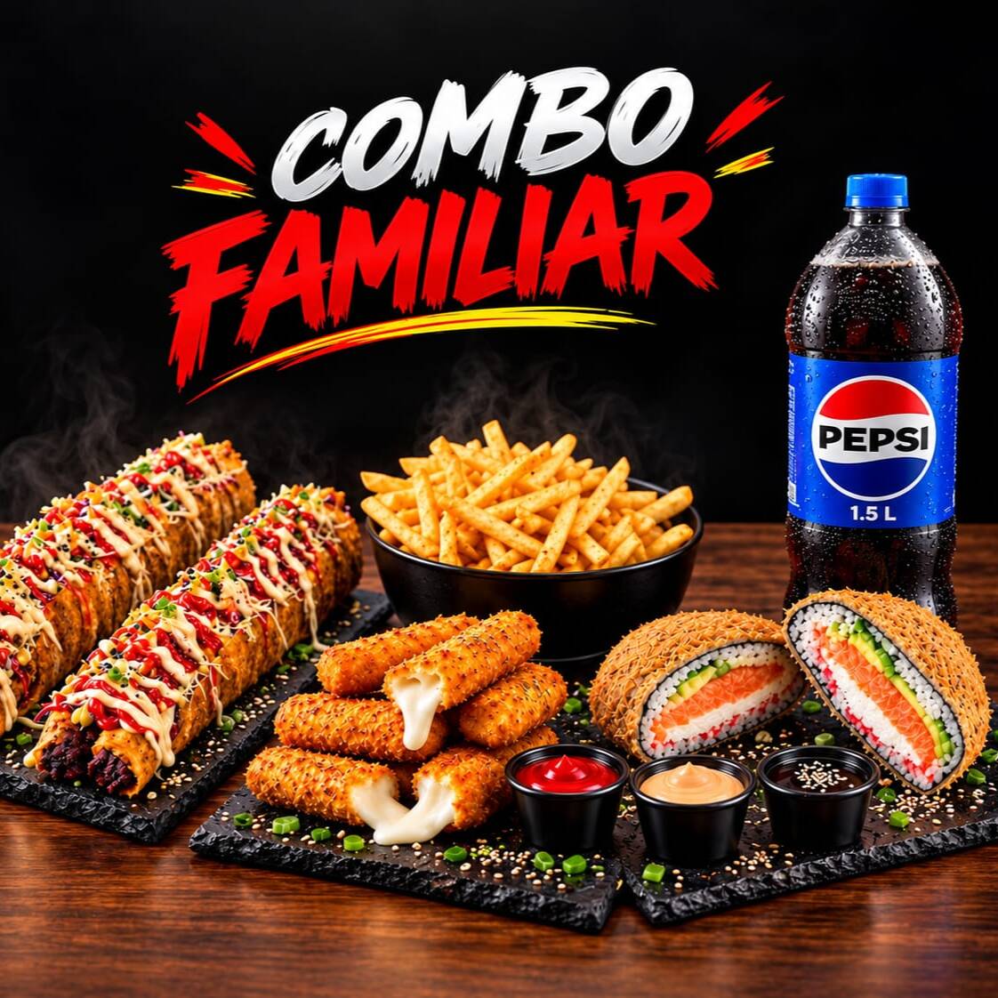 Combo # 1 Mixto con Tacos y Bebida Familiar