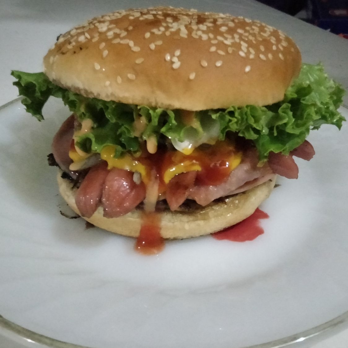 HAMBURGUESA JUMBO HAWAIANA