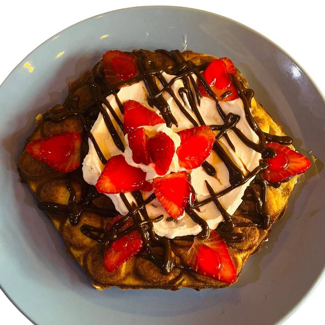 waffle nutella cream