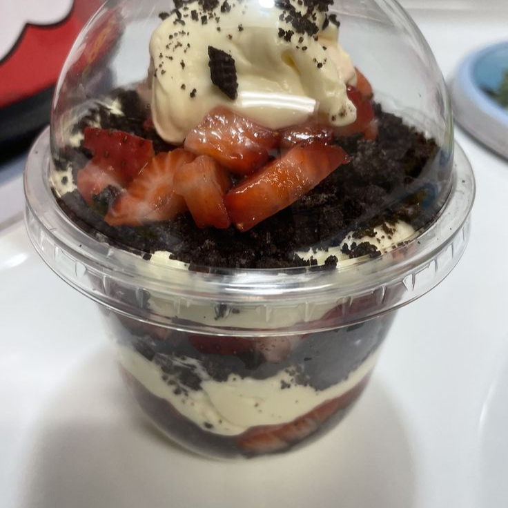 Fresas con Crema Vaso Grande
