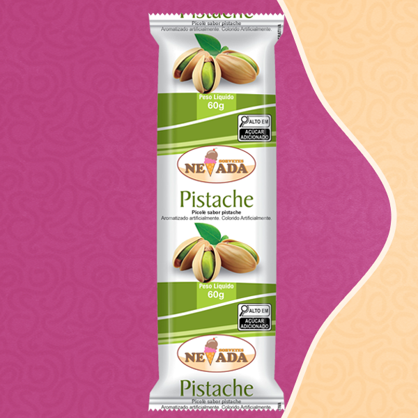 Picolé Premium de Pistache envolvido com uma deliciosa casquinha de Pistache.