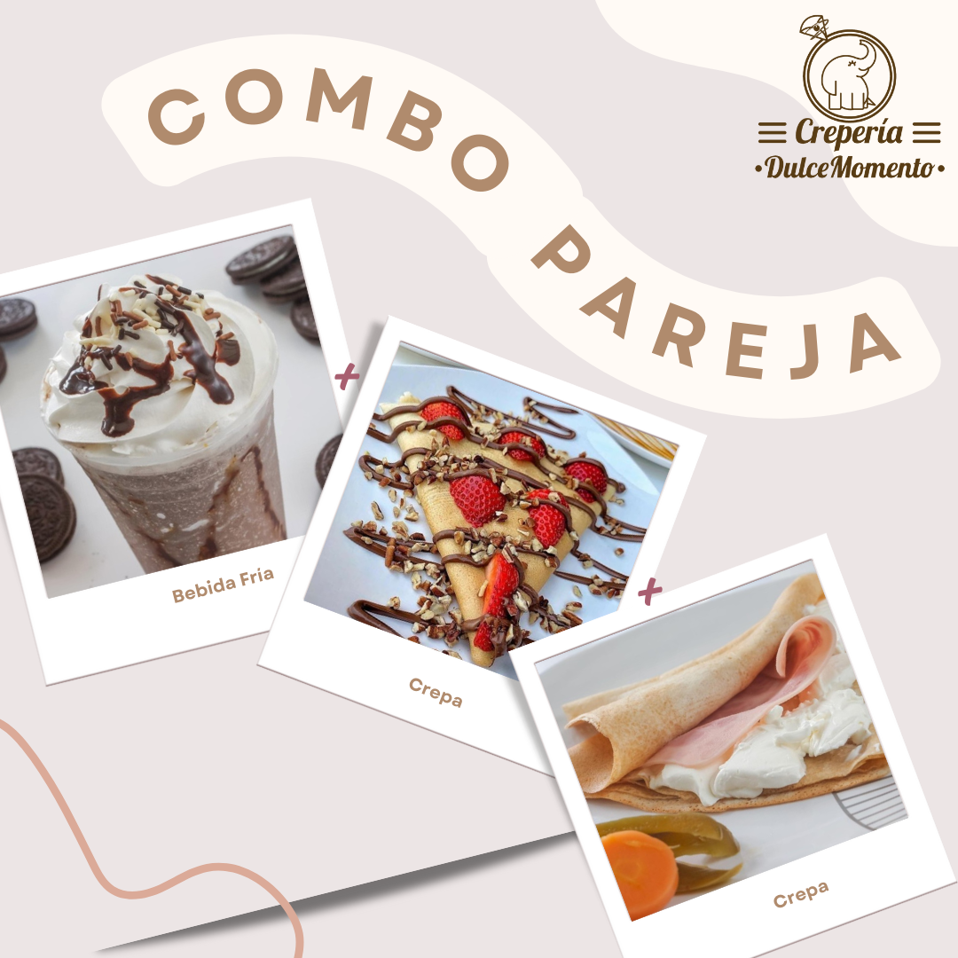 C o m b o Pareja + Bebida Fría (16 Oz)