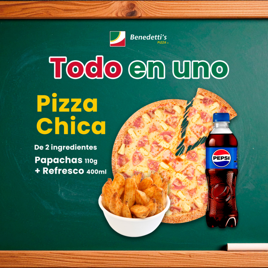 Paquete Pizza Chica 1 ingrediente
