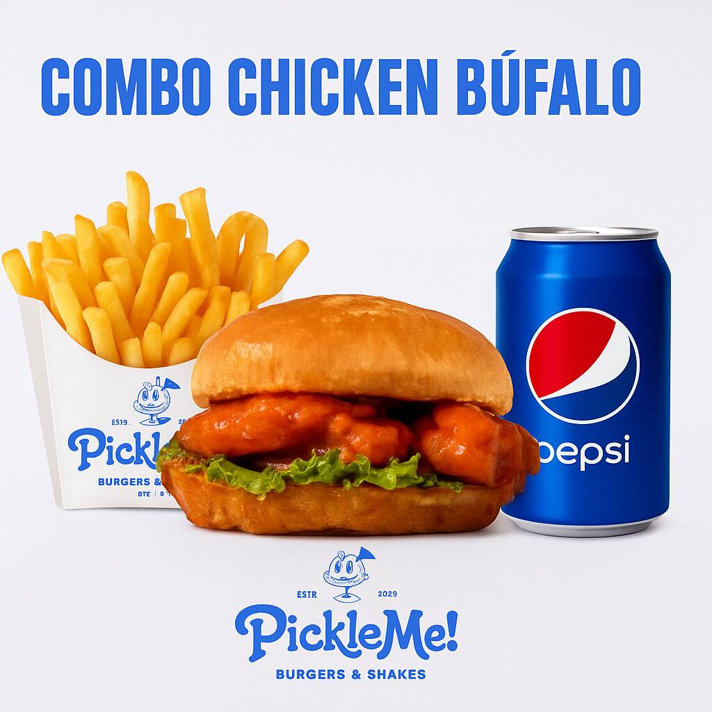 COMBO CHICKEN BUFALO CHICKEN, PAPAS Y REFRESCO