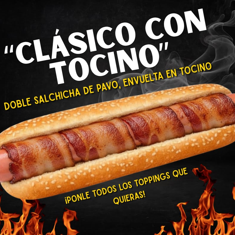 Hot Dog Clásico con Tocino
