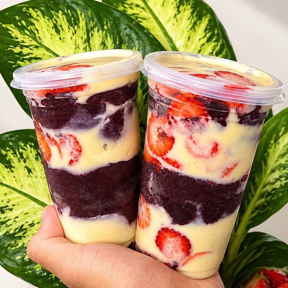2 copos de 500ml recheados com creme de Ninho, morango e leite condensado 🤍
Perfeito pra dividir.
⚠️ Não alteramos os itens do combo.
⚠️ Não enviamos porções separadas