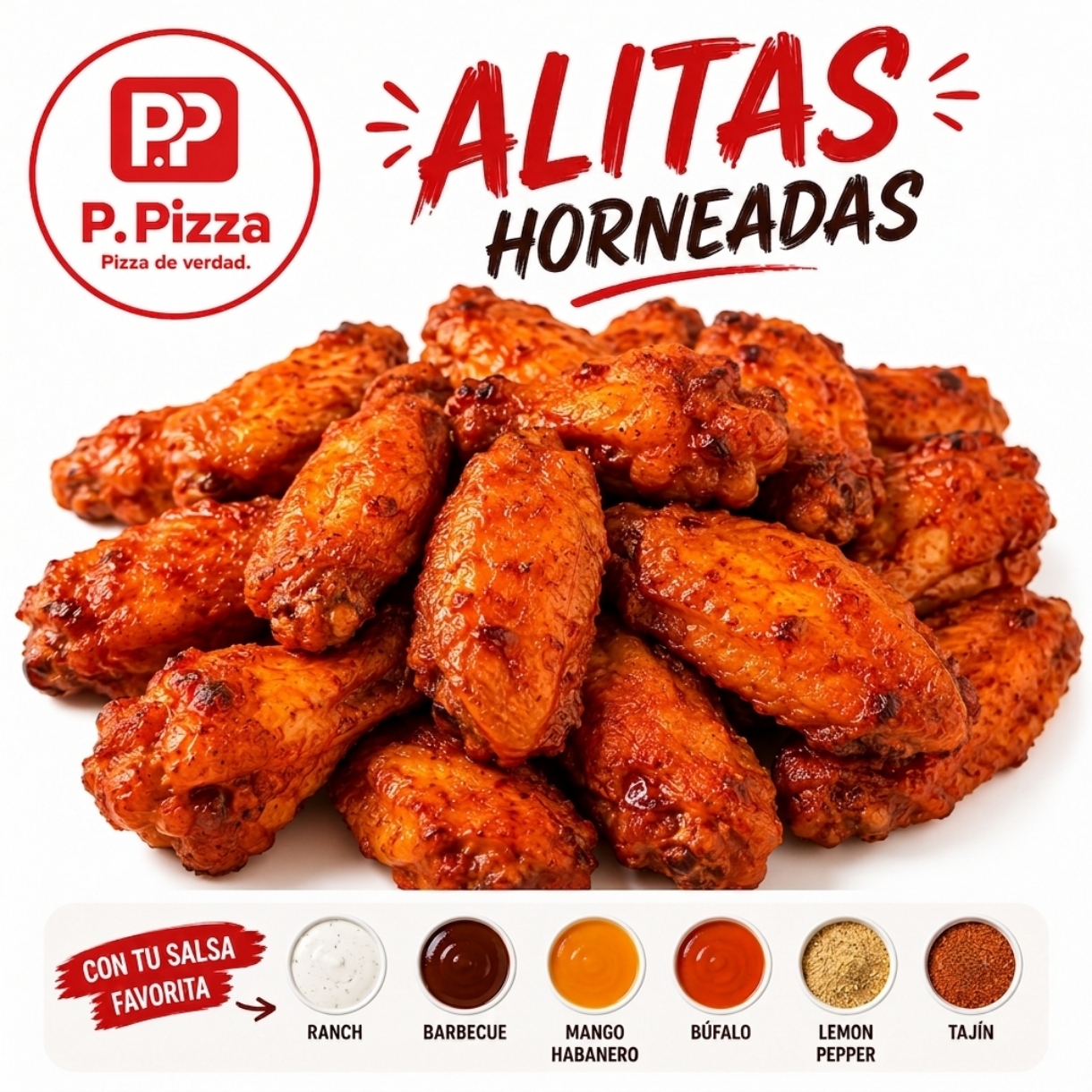 1 orden de alitas (6 piezas)
