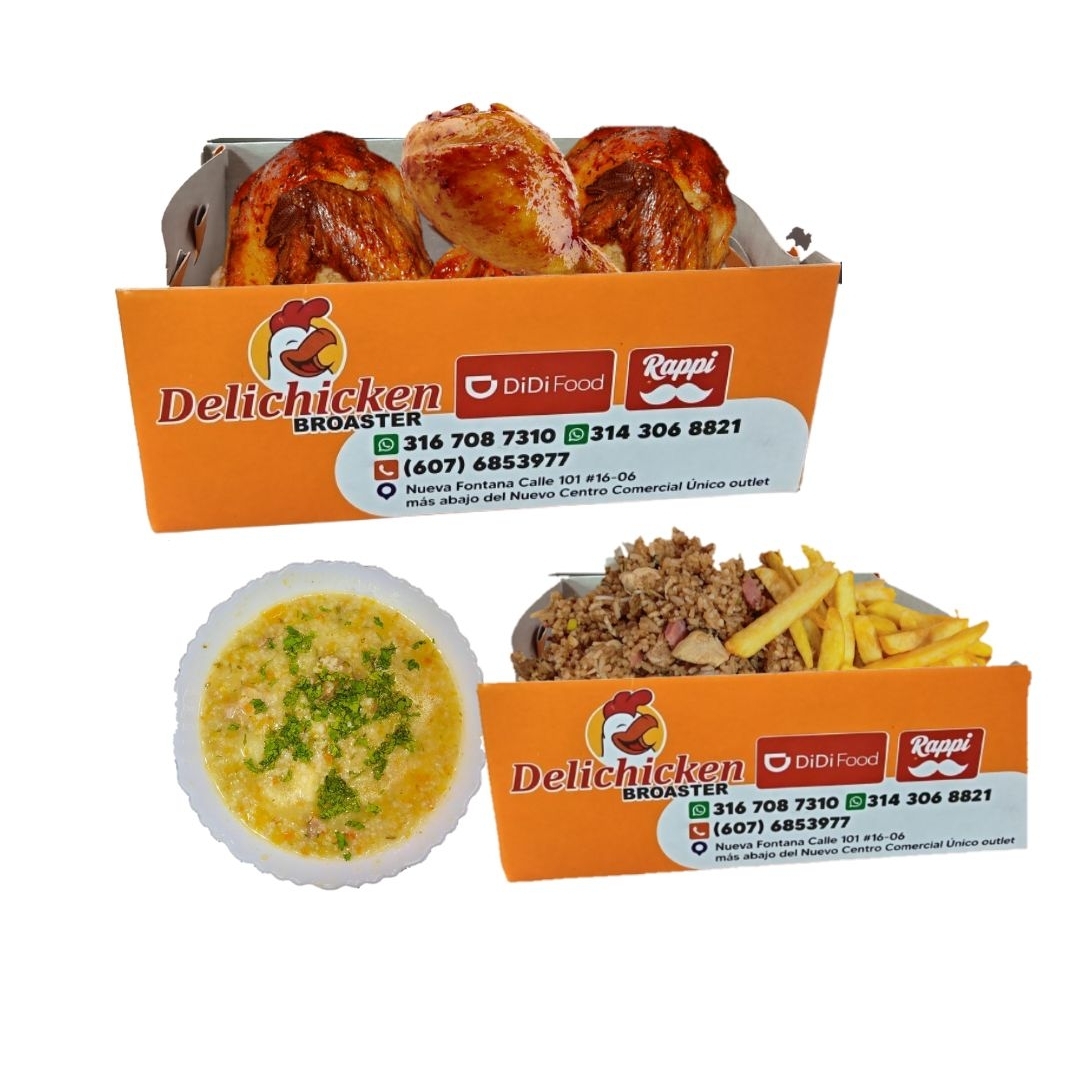 Combo 1/ 2 pollo asado mas Arroz chino