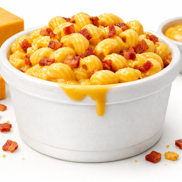 Uma explosão de sabor em cada garfada! Nosso macarrão caracol é cuidadosamente preparado e envolvido em um cremoso molho cheddar, que traz a combinação perfeita entre textura macia e sabor marcante. Com 500 gramas de pura satisfação, é a refeição prática e deliciosa que mata a fome e conquista o paladar. Ideal para quem busca conveniência sem abrir mão da qualidade e do prazer de uma boa massa.